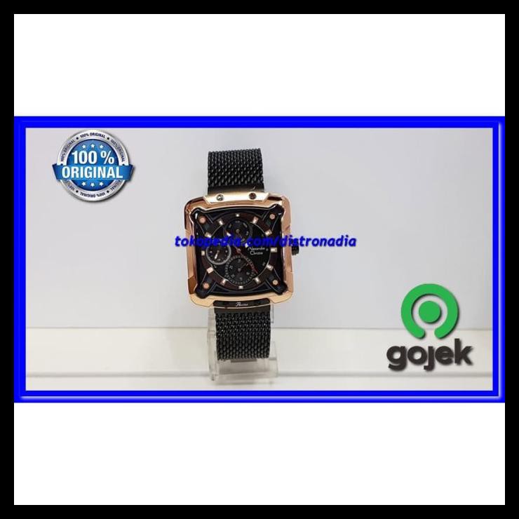 Indh Jam Tangan Pria Original | Alexandre Christie Cowok Model Terbaru SALE Kode 755