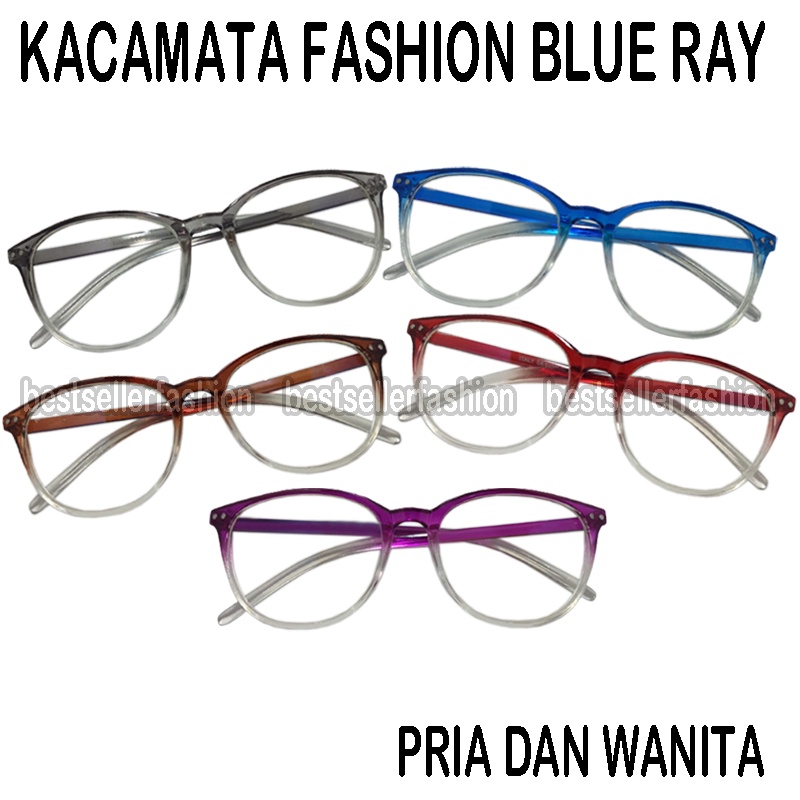 【COD】Kacamata Anti Radiasi Blueray Stylish Lucu Bulat Oval Komputer Anti Radiasi &amp; Cahaya Biru Kacamata Kacamata untuk Siswa