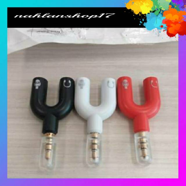 AUDIO SPLITTER U SHAPE 2 IN 1