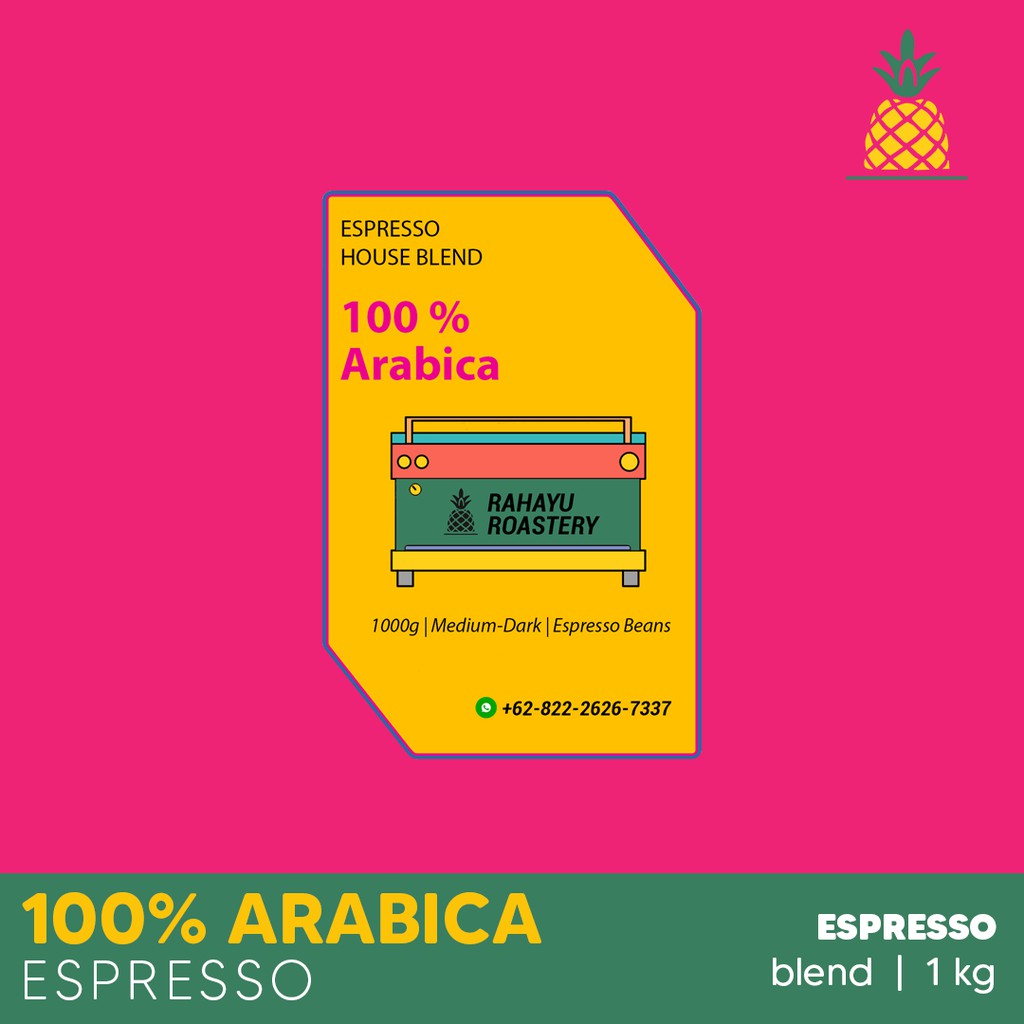 

Kopi Espresso House Blend 100% Arabika 1kg (Biji/Bubuk)