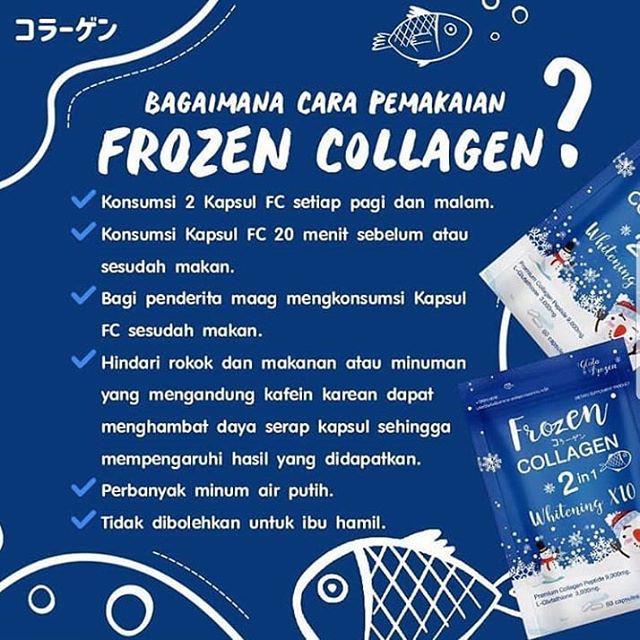 Frozen Collagen 2in1 Whitening X10 Gluta Frozen Dijamin Original Indonesia