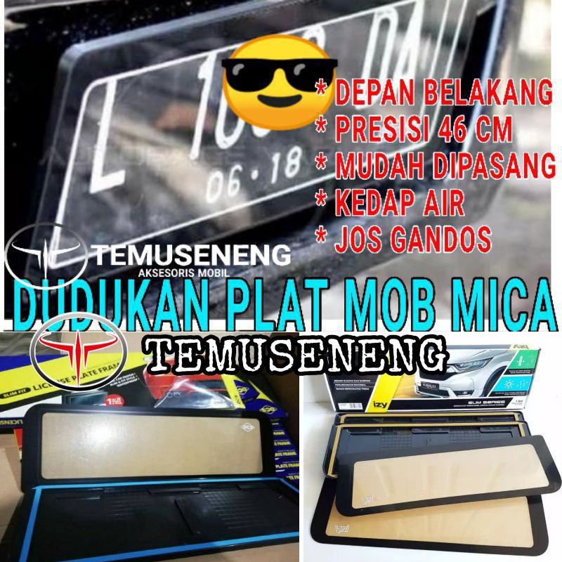 Harga Sepasang!! Dudukan Plat Mobil Nomor Wadah Bracket Plat Mika Akrilik Mica Acrylic Astra 46 Cm