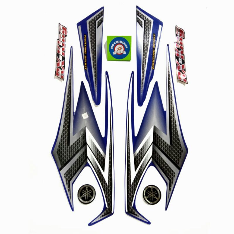 STRIPING RX KING 2004 WARNA BIRU SATU SET EMBLEM RX KING TERLARIS TERBAIK (COD)