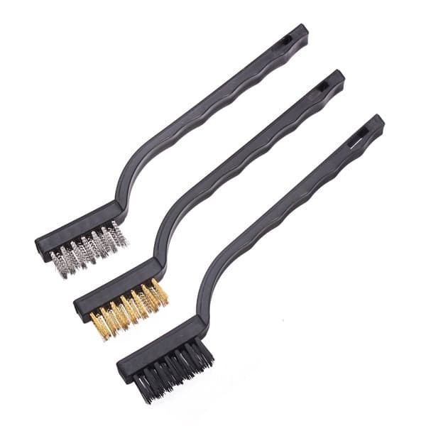 Sikat Kawat Mini Wire Brush Set 3 pcs Steel Brass Nylon Baja Kuningan