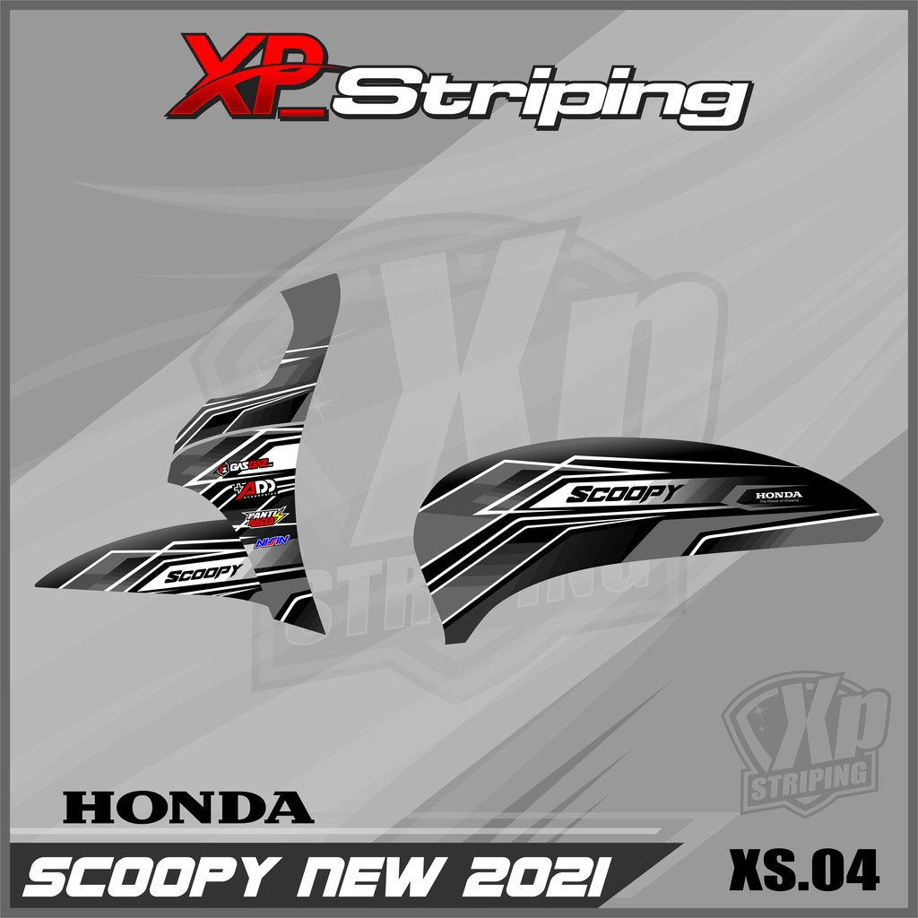 Striping Scoopy 2021-2022 - Sticker Striping Scoopy 2021-2022 Desain Racing. XP.04