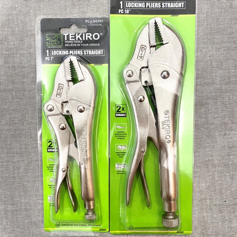 Tekiro locking pliers straight 7” dan 10&quot; / tang buaya lurus 10&quot;