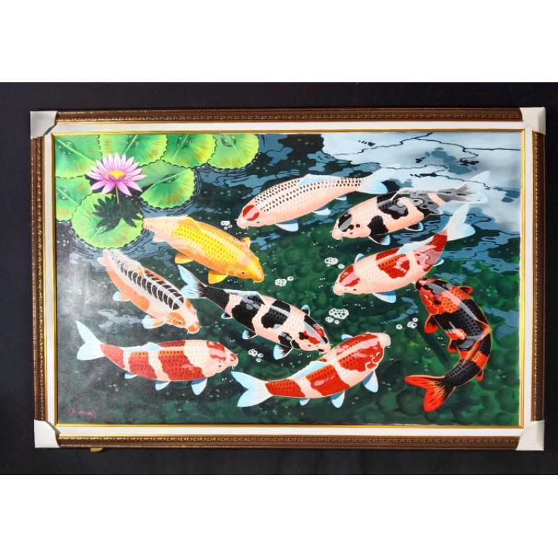 lukisan ikan koi 3D 2