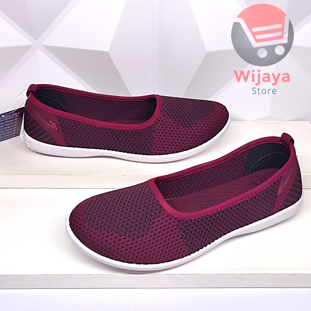 Sepatu Slip On Rajut Wanita New Era Berries Model Flat Ballerina yang Nyaman dan Modis