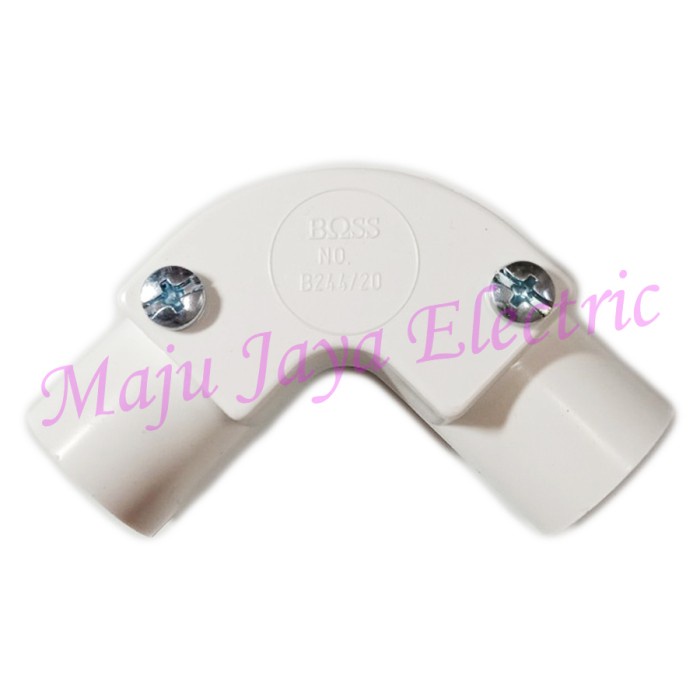 Elbow Boss Knee L Pipa Listrik 20 mm 20mm Hitam / Putih