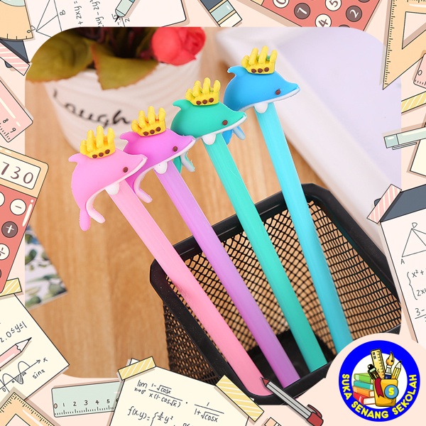 

SELUSIN Pulpen Dolphin with Crown S0132