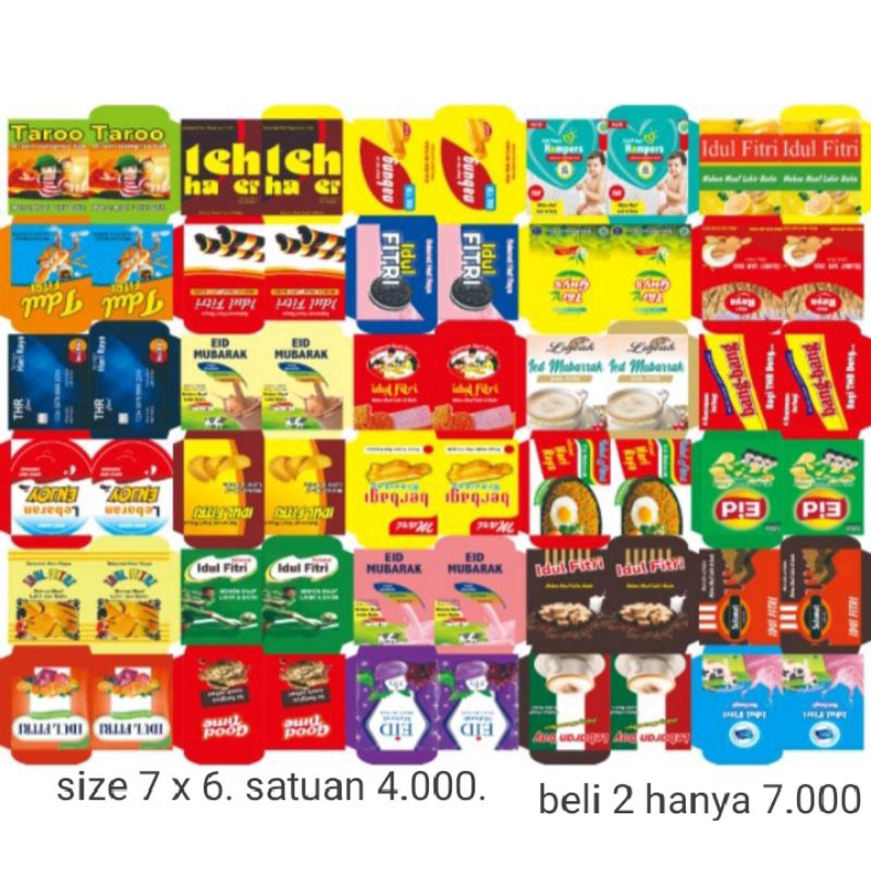 

Amplop lebaran motif snack