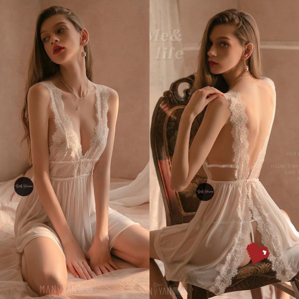 Amora Sexy Lingerie Babydoll [ Girlsheaven_id ]-BROKEN WHITE