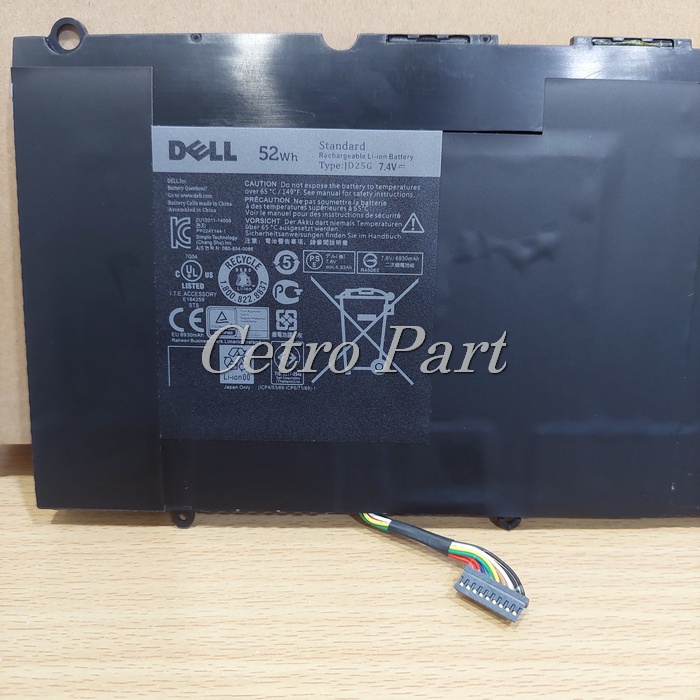 Baterai Batre JD25G 52wh Laptop Dell XPS 13 9343 XPS 13 9350 Series