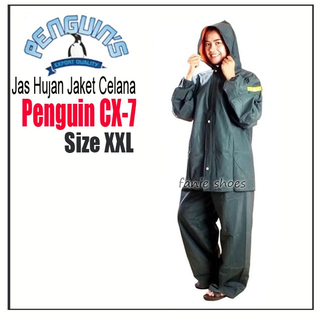 Jas Hujan Penguin's CX-7 XXL / Jas Hujan Jaket Celana / Jas Hujan PVC / Jas Hujan Tebal