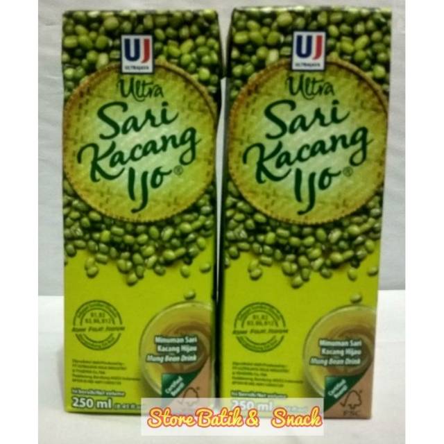 

Store Snack Ultra Sari Kacang Ijo 250 ml /minuman kemasan/Aneka Snack/Snack Grosir/Snack Murah