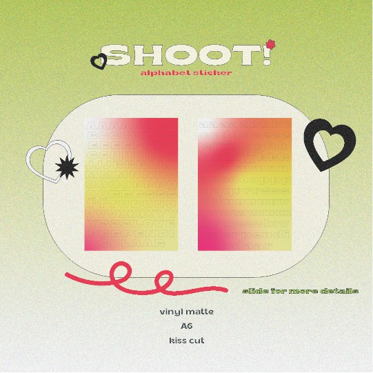 

SHOOT! alphabet sticker