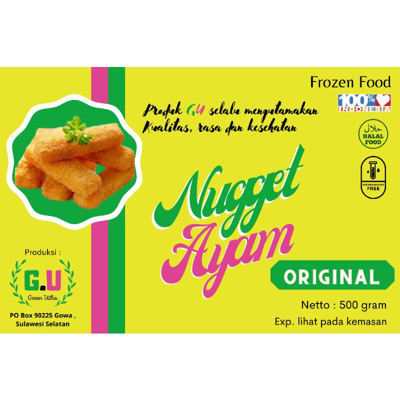 Frozen food | Nugget Ayam 100% Halal rasa original