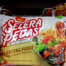 MI ABC SELERA PEDAS mie goreng rasa Saus Kacang Pedas 80g