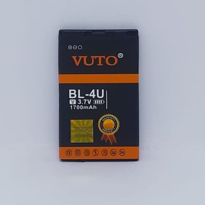 Double Power Battery Batre Baterai Vuto Nokia 4U BL-4U BL4U