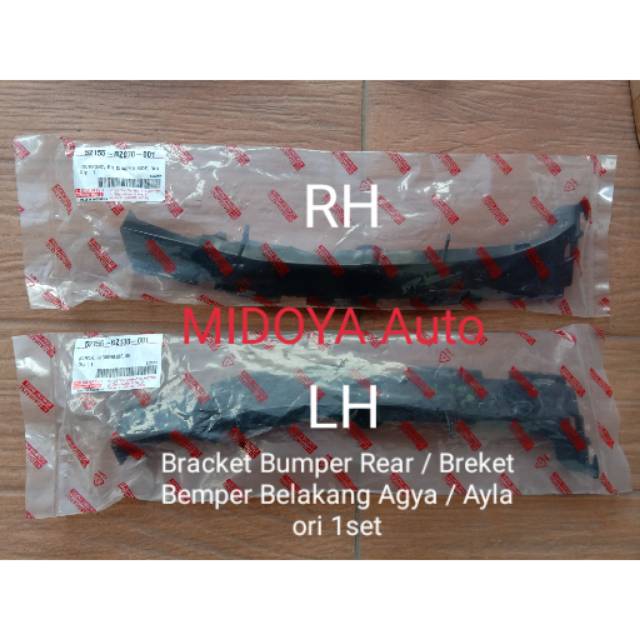 Bracket Bumper Rear Breket Bemper Belakang Agya Ayla ori 52155-BZ070 52156-BZ130