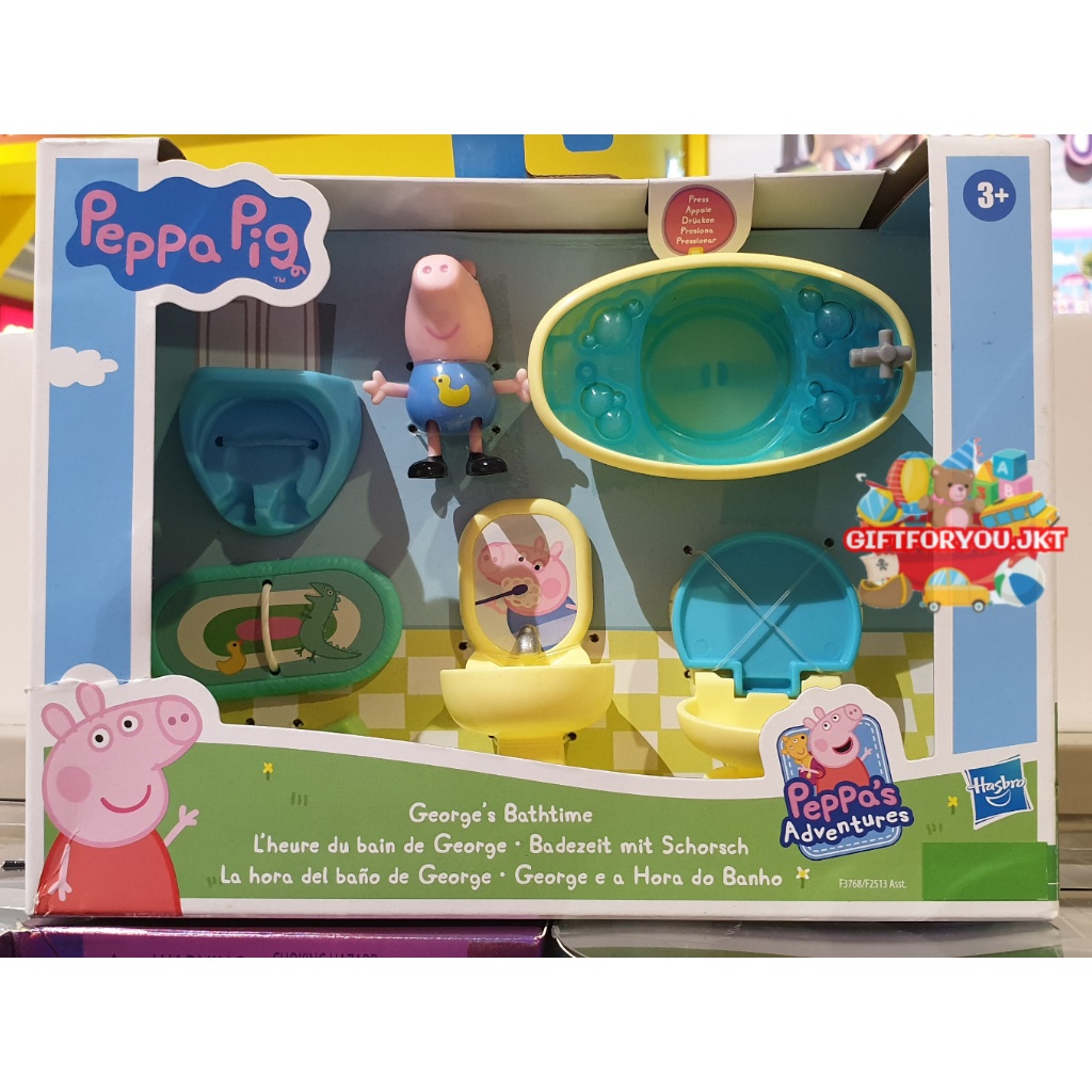 Mainan Peppa Pig George 's Bathtime Figure Koleksi Anak Toys Original Hasbro
