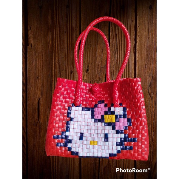 jali bag paty sulam/ tas anyaman/ tas jali hello kitty