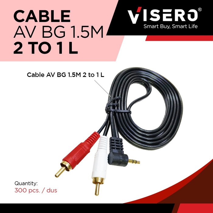 Cable RCA/Kabel RCA/Cable AV/Kabel AV BG 1.5M 2 To 1 Jack L Visero