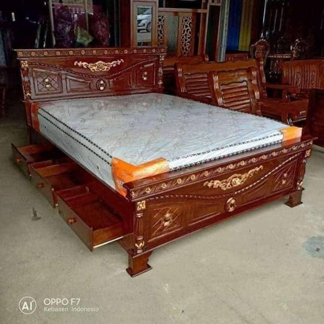 Dipan kayu jati 160x200