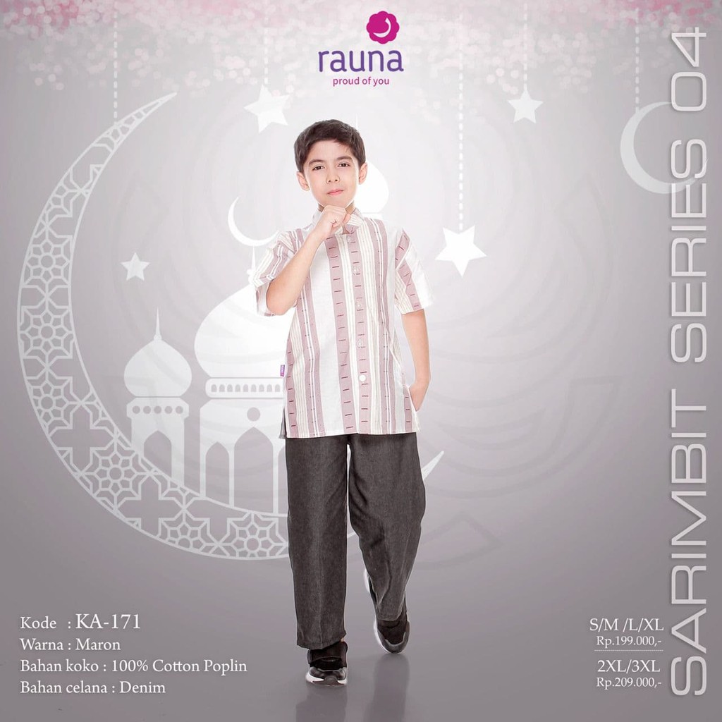 Busana Sarimbit Keluarga / RK - 171 Marun / Fashion Muslim