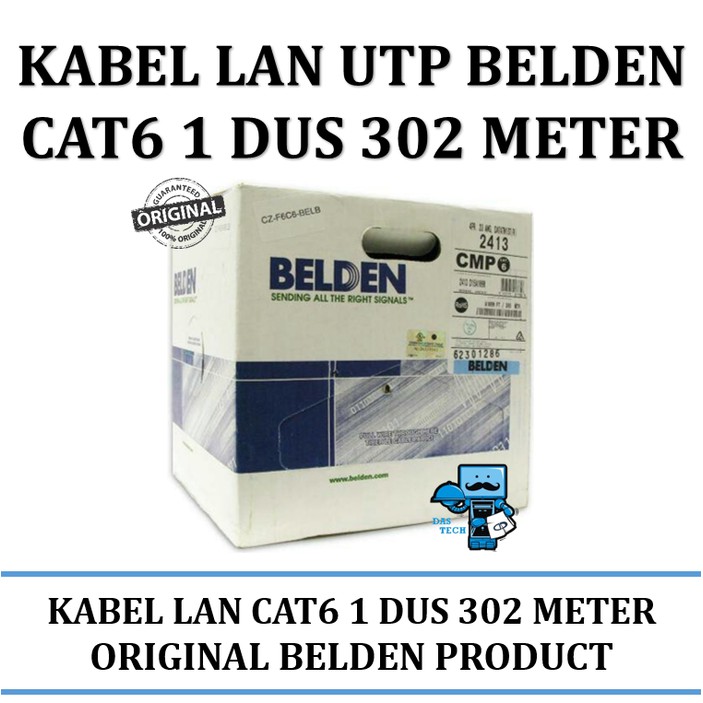 Kabel LAN UTP CAT6 Belden 1 Dus 302 Meter Original