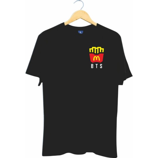 Baju T-shirt Kaos Viral logo Mcd The BTS meal
