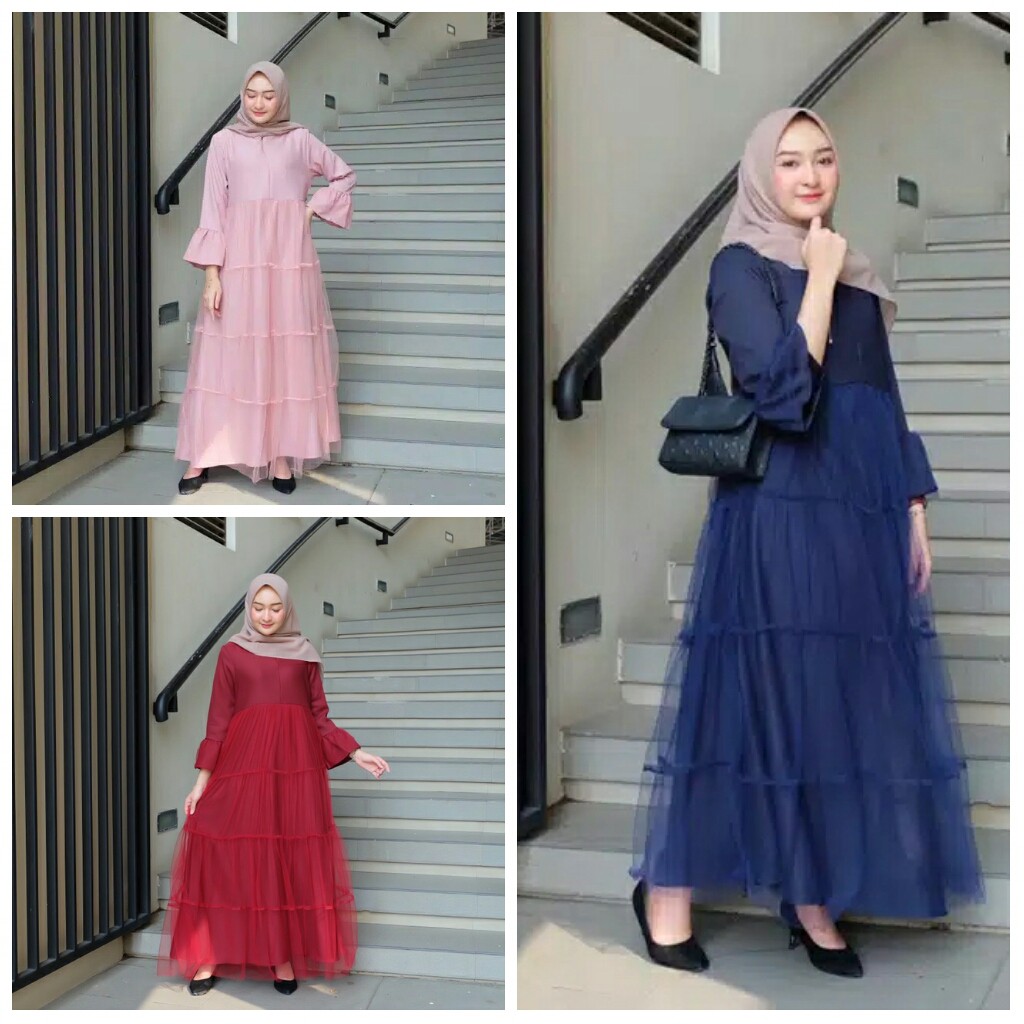 ALMEERA DRESS NONIHIJAB SALENONIHIJAB DRES MURAH 