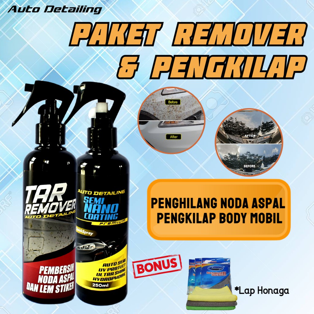 Jual Paket Pembersih Noda Aspal Bekas Lem Sticker Pengkilap Body Mobil