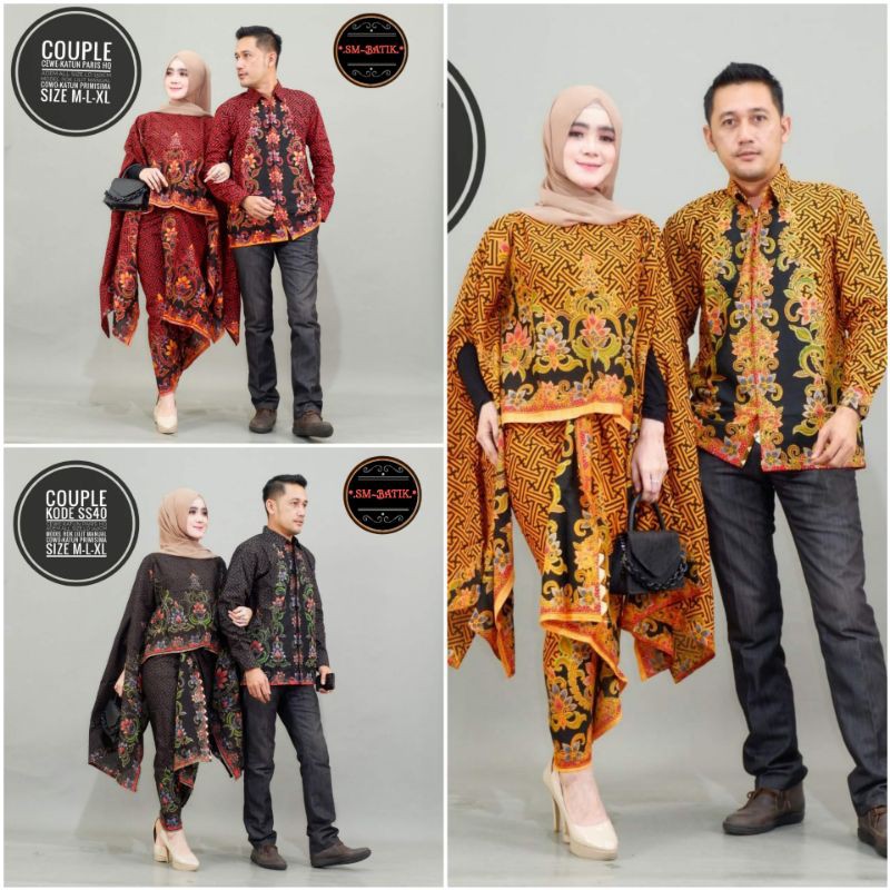 Couple Set Batik Terbaru Set Batik Couple Wanita Setelan Batik Couple Setelan Batik Sarimbit