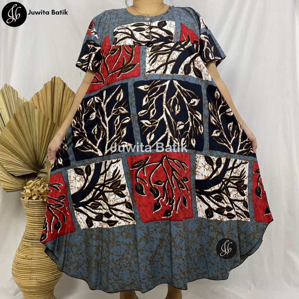 Juwita Batik - Daster Payung Jumbo LD 130 Model Nagita Busui Kancing Dada Kekinian