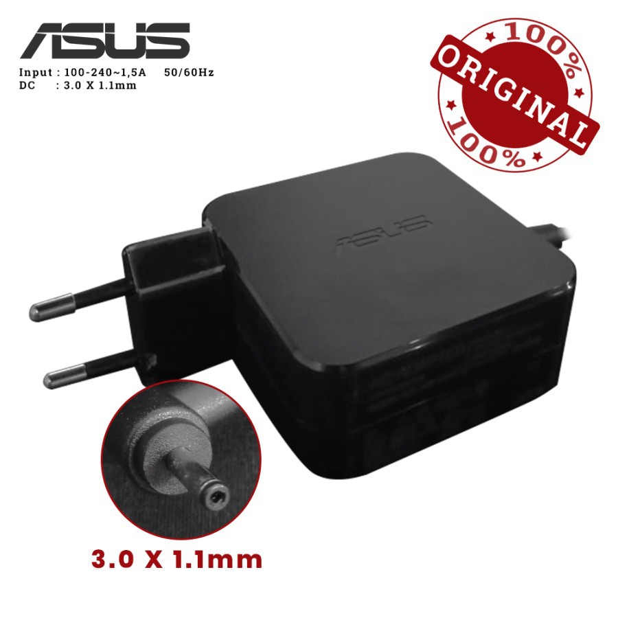 ASUS Adaptor Charger Laptop 19v-2.37A DC 3.0x1.1mm ZenBook UX31E UX21E