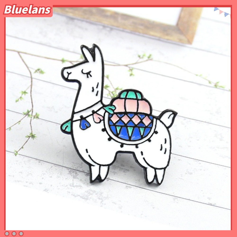 Bros Pin Enamel Bentuk Kartun Alpaca Untuk Dekorasi Jaket Denim