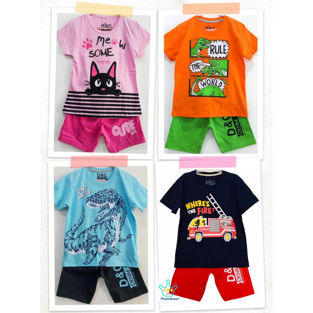 Kaos Anak Umur 2 - 10 Tahun Katun | Setelan Baju Anak-anak Size 2-10 TH Combed 30s | Stelan Cowok Cewek Umur2-10Tahun | Baju Kaos Laki-laki Perempuan Wanita Pria