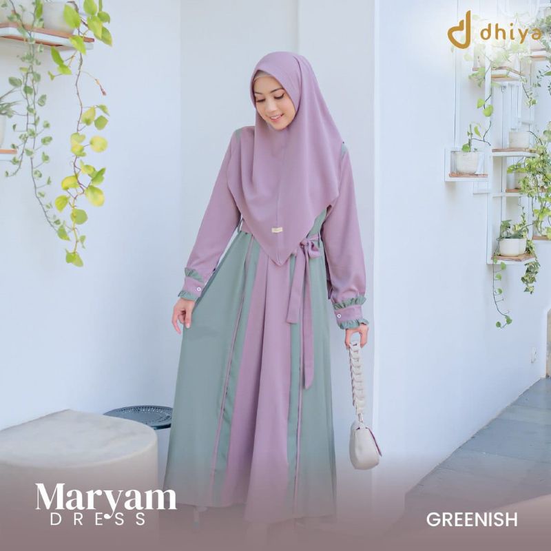 READY STOCK Maryam Dress by Dhiya Official / Gamis Maryam set Khimar