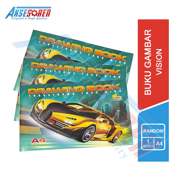 

DRAWING BOOK A4 VISION [1 BUKU] / BUKU MEWARNAI / ALAT PERLENGKAPAN MENGGAMBAR / BUKU GAMBAR A4 VISION