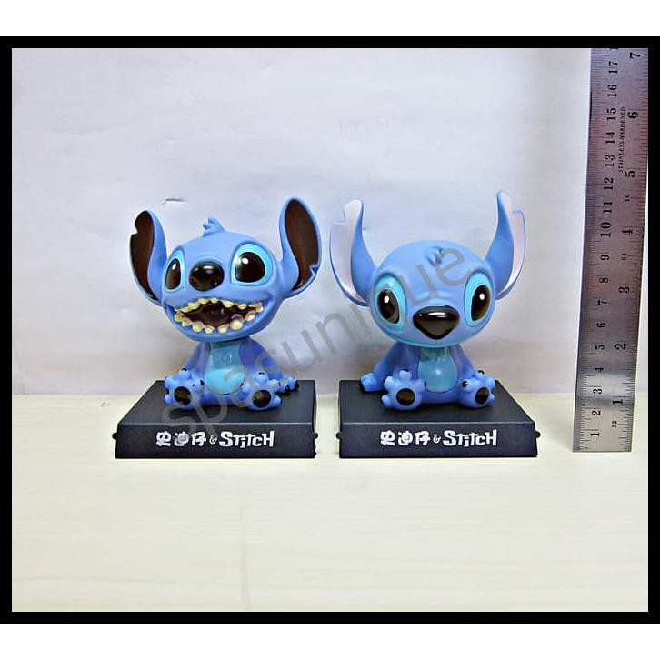 PAJANGAN MOBIL KEPALA GOYANG KARAKTER BONEKA STITCH