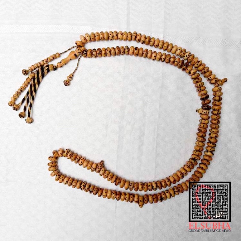 Tasbih Oud Sholib Pipih 165butir setting TQN / Qadiriyah wa Naqshabandiyah Original Mesir