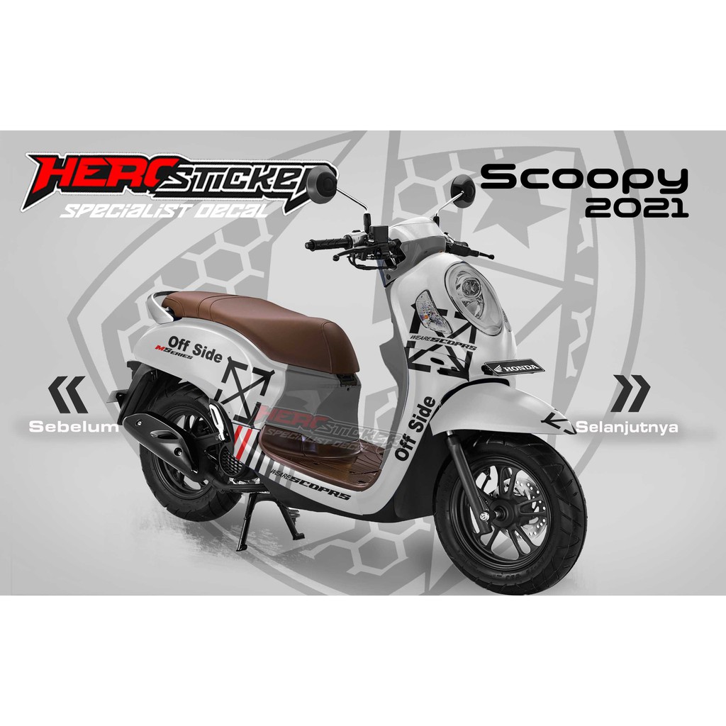 DECAL STICKER SCOOPY 2021 OFFSIDE-DECAL SCOOPY-DECAL MOTOR SCOOPY 2021