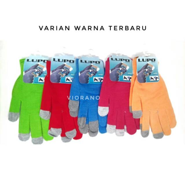 Sarung Tangan Motor TouchScreen Rajut Smart Phone Warna Polos Unisex Pria Wanita Hand Gloves Igloves