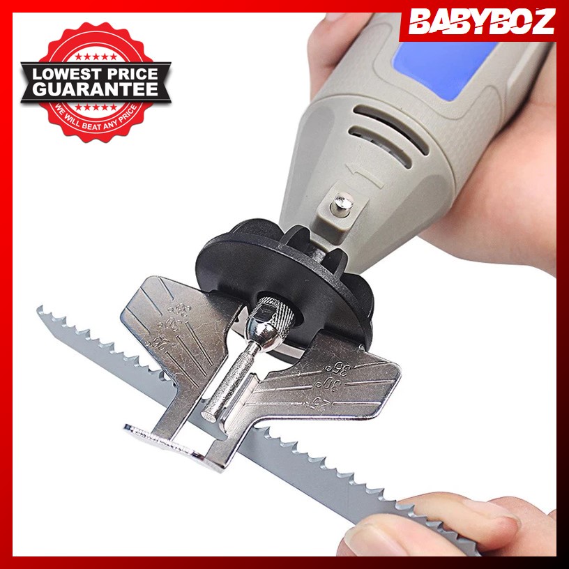 BABYBOZ - Alat Pengasah Gigi Gergaji Rantai Panduan Bor Adaptor Gaya Dremel Bor Alat Putar Bor Mini