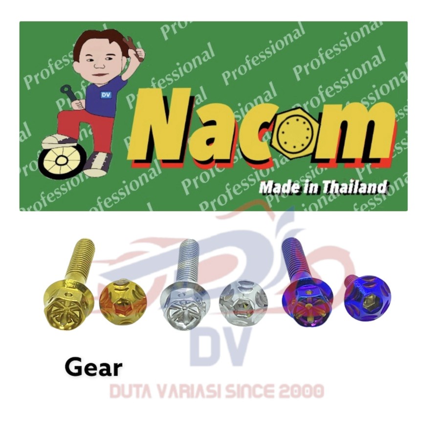 NACOM DV Paketan Baut Shock Becker + Baut sensor Belakang (Model Spyder,Line,Gear)