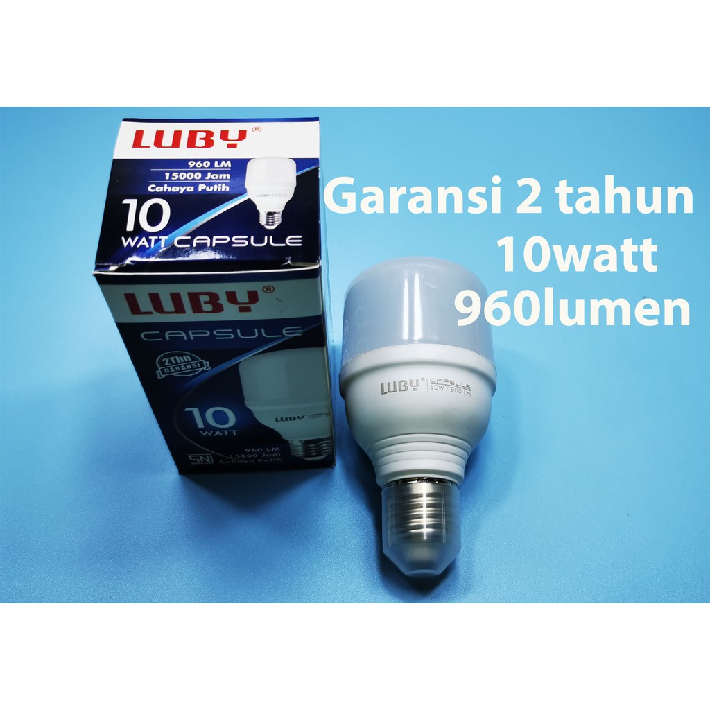 Lampu LED CAPSULE 10 watt Merk LUBY Cahaya Putih Garansi 2 tahun