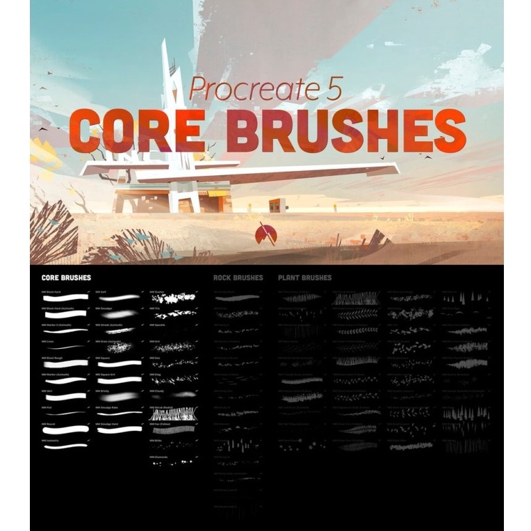 Procreate Brush - Core Brushes for Landscape Painting