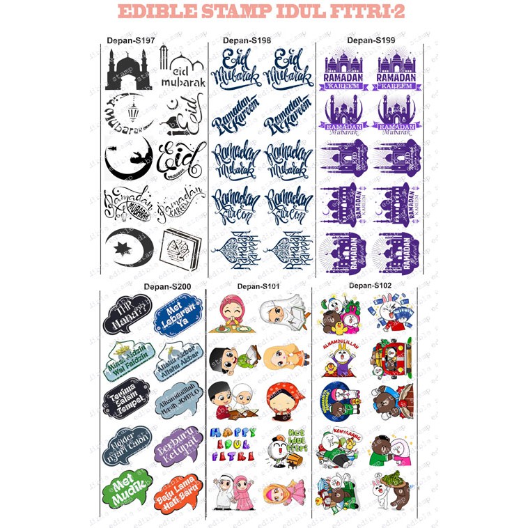 

Edible Stamp Stiker Makanan Edible Stiker Edible Image Edible Print Stiker Lebaran 2