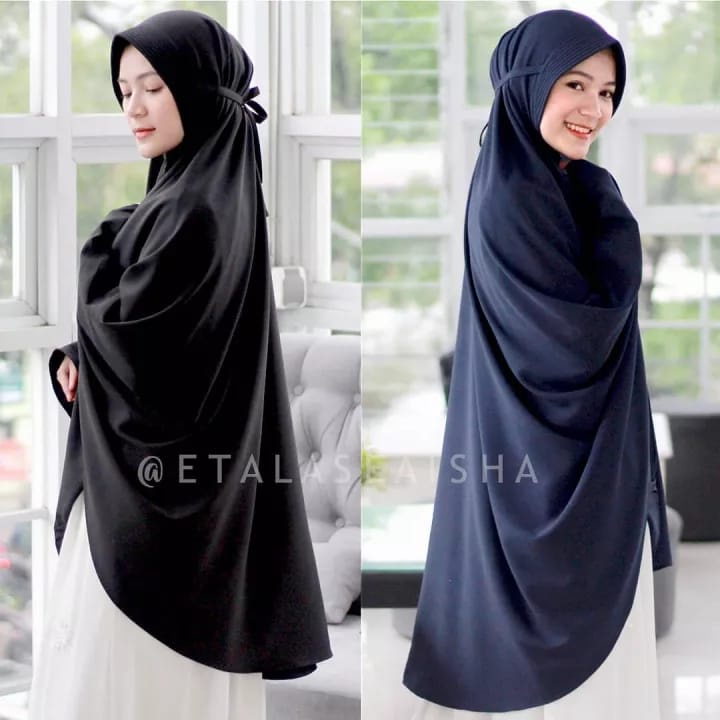 Sdk Hijab-Khimar Hijab Jumbo Jilbab PED Tali Belakang XXL Wolfis tebal